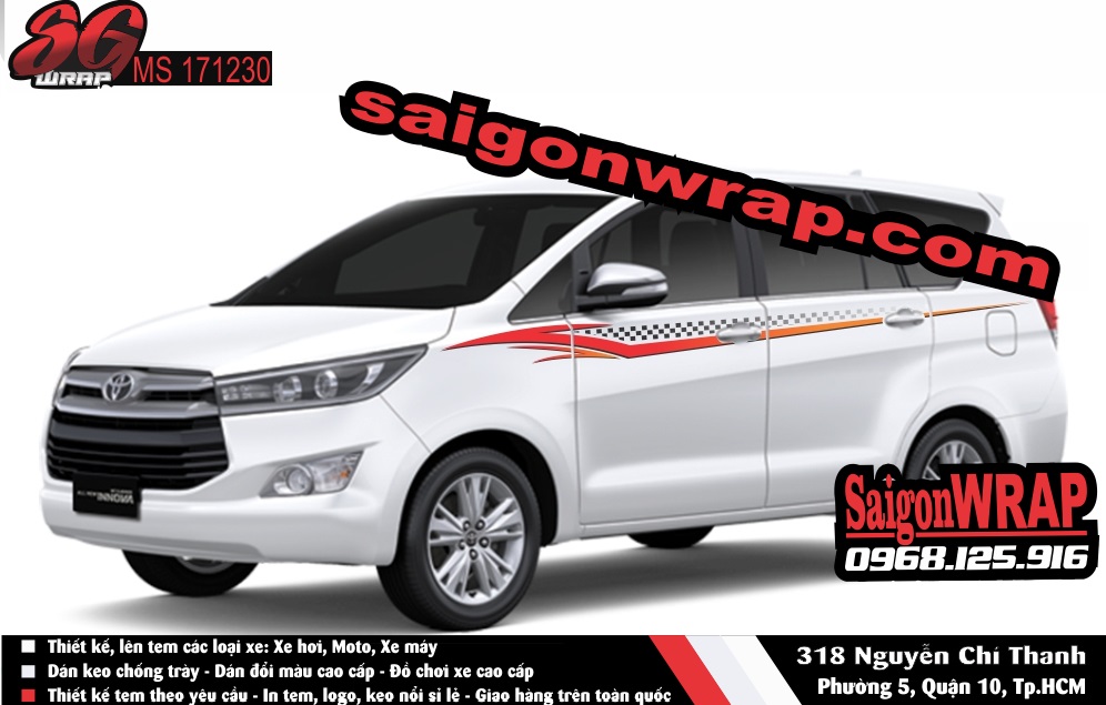 Tem Xe Toyota Innova Trang Bac SaiGonWrapCom Design Thi Cong Tem Xe Chuyen Nghiep - 24
