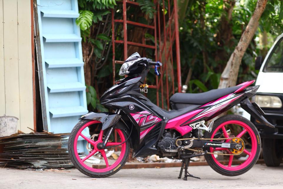 Exciter 135 do phong cach LC135 voi bo canh hong nam tinh - 3