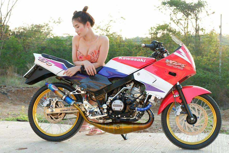 Kawasaki Kips 150 do khoe dang cung teen girl nong bong o xu so chua vang - 3