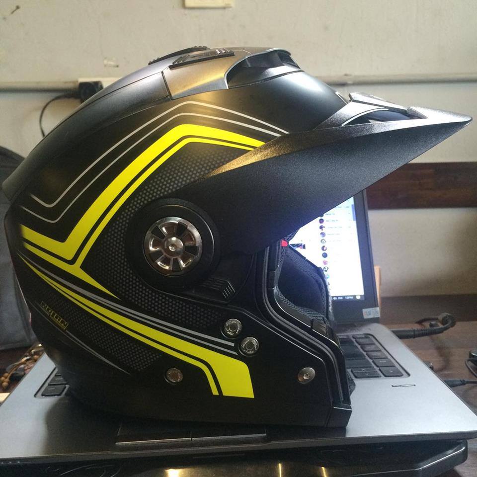 motorush299 MU BAO HIEM Nolan N44 Evo Flat Black Yellow la chieu mu tich hop 6 trong 1 duy nhat da - 4