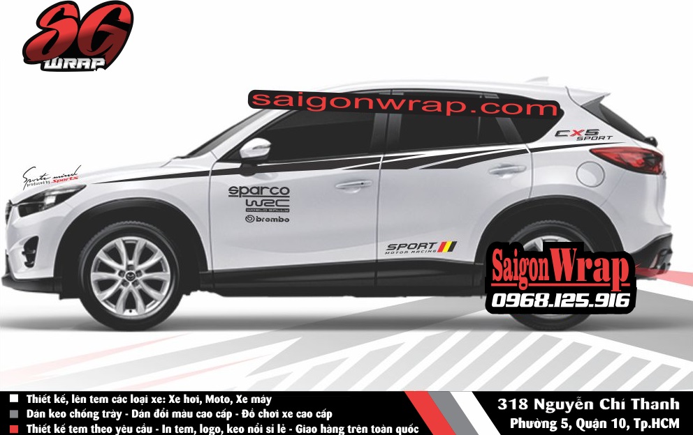 Tem Xe Mitsubishi Pajero Sport Kia Sorento Audi Q7 Isuzu MuX Lexus LX570 SaiGonWRAP - 3