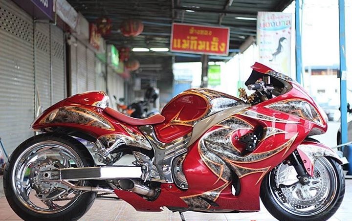 Suzuki Hayabusa GSX1300R dep long lon voi hieu ung Crom - 3