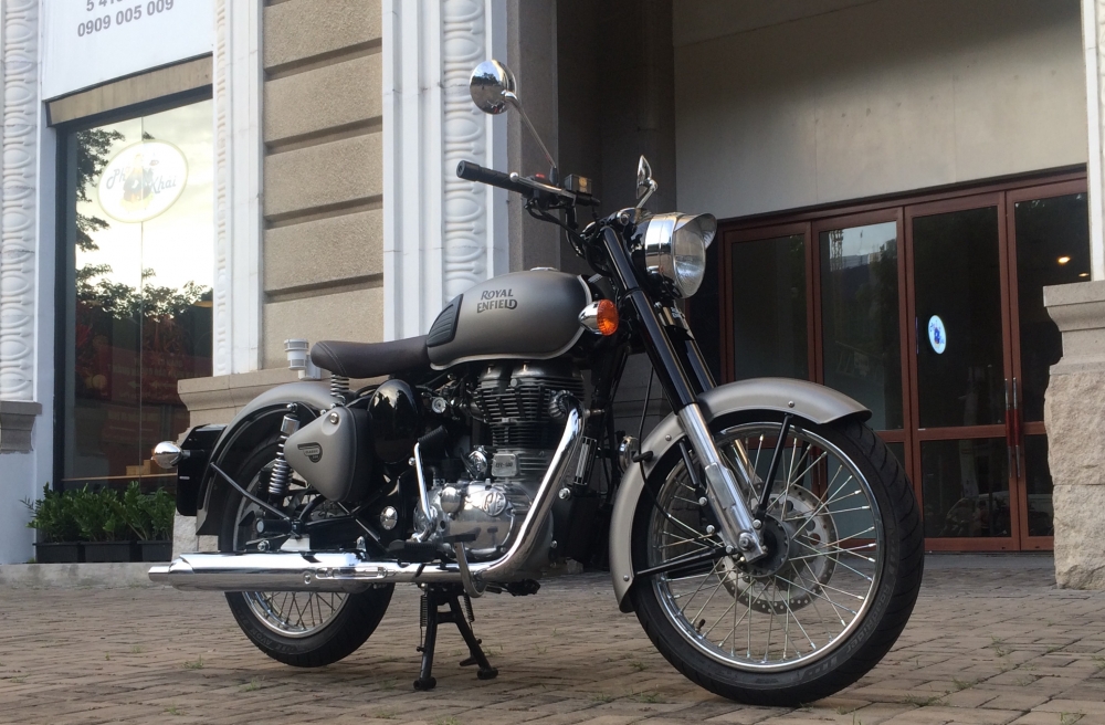 Royal Enfield classic 500 Grun Gray - 5