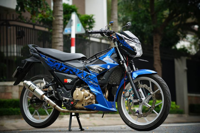 Satria 150 don full option voi hang loat do choi chat luong