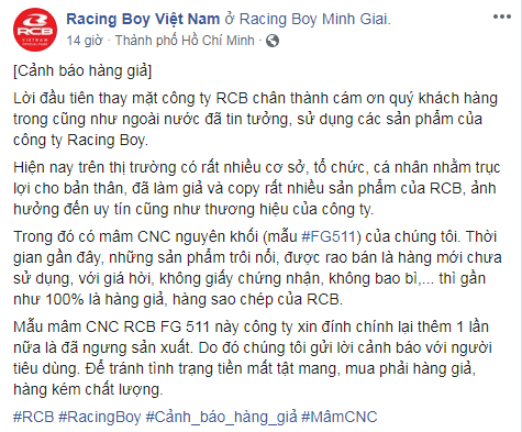 Canh bao mam Racingboy CNC GIA ban gia hang that xuat hien tren thi truong - 11