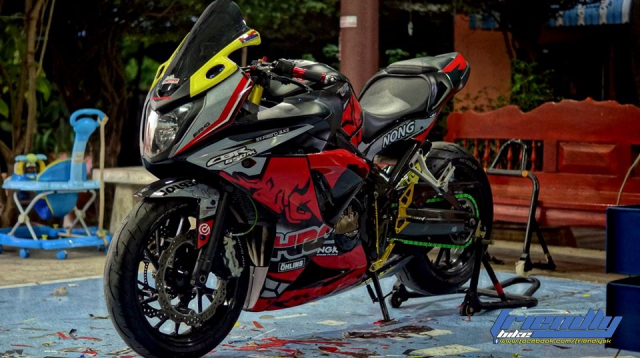 Honda CBR650F do an tuong voi phong cach Redbull - 7