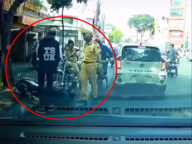 Video minh chung cho cau noi ban se khong the chay thoat khoi xe CSGT