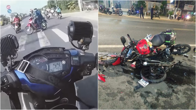 Cach bang qua duong va cau chuyen dau long cua CBR650F vs Satria