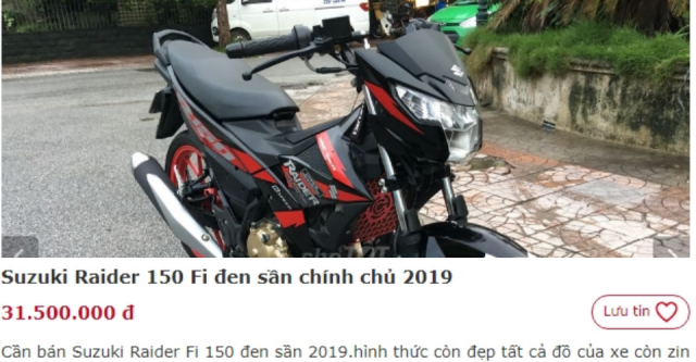 Suzuki Raider Chiec xe chat choi nhung bi rot gia khong ngo