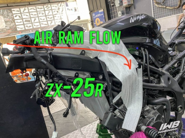 Ram Air tren Kawasaki Ninja ZX25R nguy hiem tiem an khi troi mua - 5