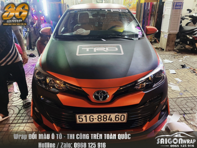 Toyota Vios Do Len Ban The Thao Dang Cap Bang Cach Dan Decal Phoi Mau SaiGon Car Wrap - 5