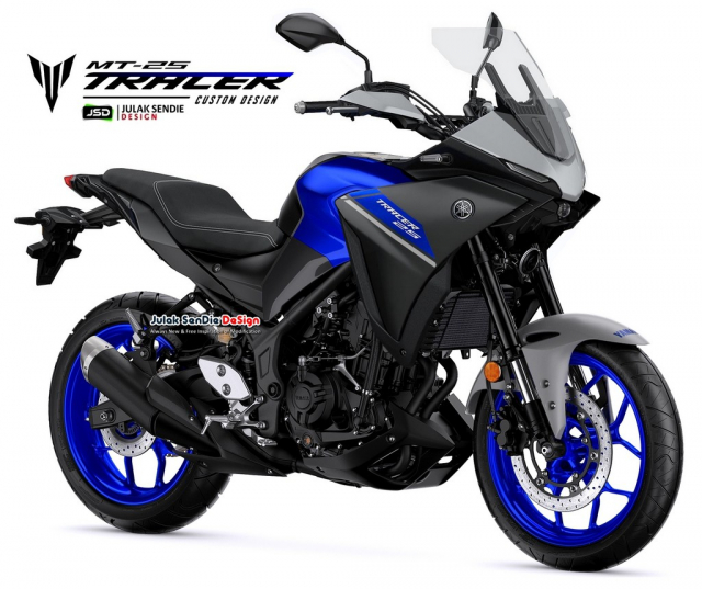 Lo dien hinh anh Render cua Yamaha MT03 Tracer moi - 3