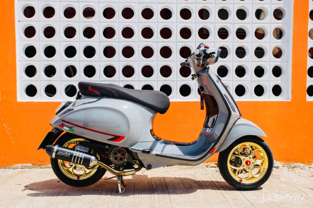 Vespa Sprint thang hoa voi phong cach Fuho dep mien che - 19