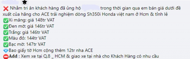 Tai sao SH350i khien nhieu chu nhan muon ban xe khi vua so huu xe moi thi tut gia - 3