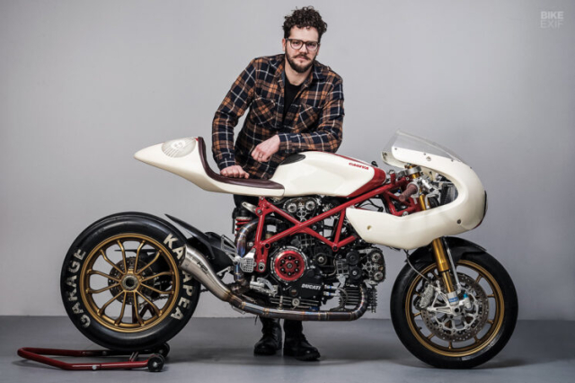 DUCATI Monster 749 do cafe racer an tuong den tu Estonia - 14