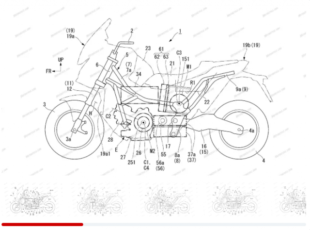 Honda dang phat trien xe may hybrid voi hai dong co dien - 3
