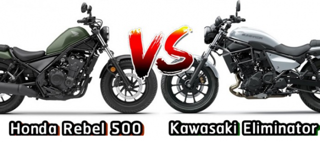 Kawasaki Eliminator vs Honda Rebel 500 tren ban can thong so