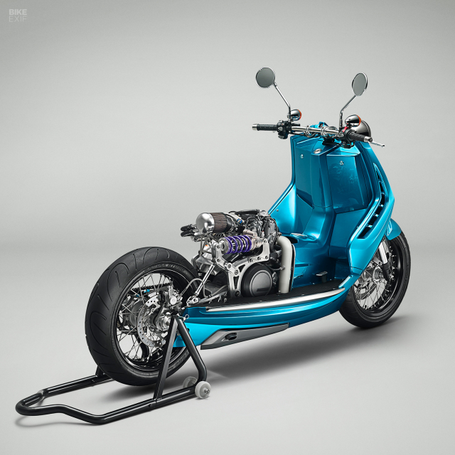 PiperMoto J Sieu xe tay ga so huu toc do 200 kmh voi dong co KTM 690 - 9