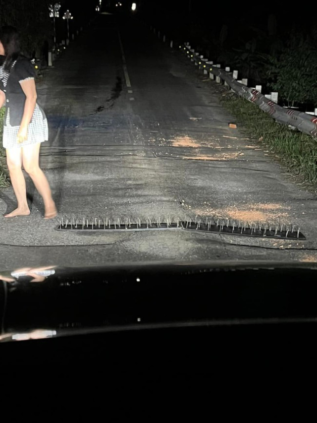 Xuat hien nhieu bay dinh gay nguy hiem cho nguoi dan di qua khu vuc Long An - 3
