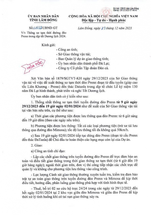 Duong deo Prenn se cho thong xe tam thoi tu nay den 02012024 - 5