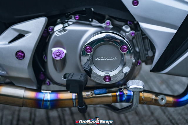 Honda Wave X do duoc khai mo tam hon bang cuc may Monkey 125 - 11