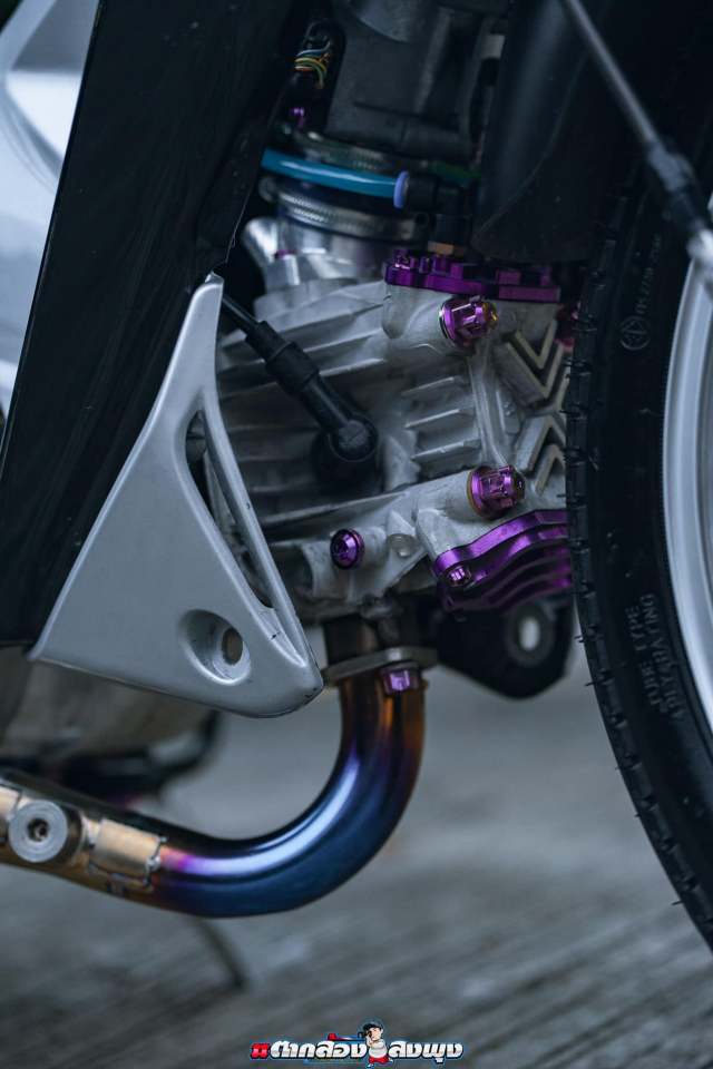 Honda Wave X do duoc khai mo tam hon bang cuc may Monkey 125 - 12