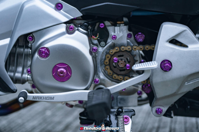 Honda Wave X do duoc khai mo tam hon bang cuc may Monkey 125 - 9