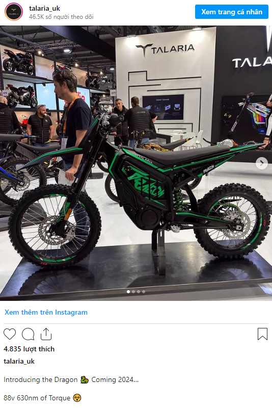 Mau mo to Enduro dien Talaria Dragon mong muon gianh ngoi vuong trong phan khuc xe dien - 3