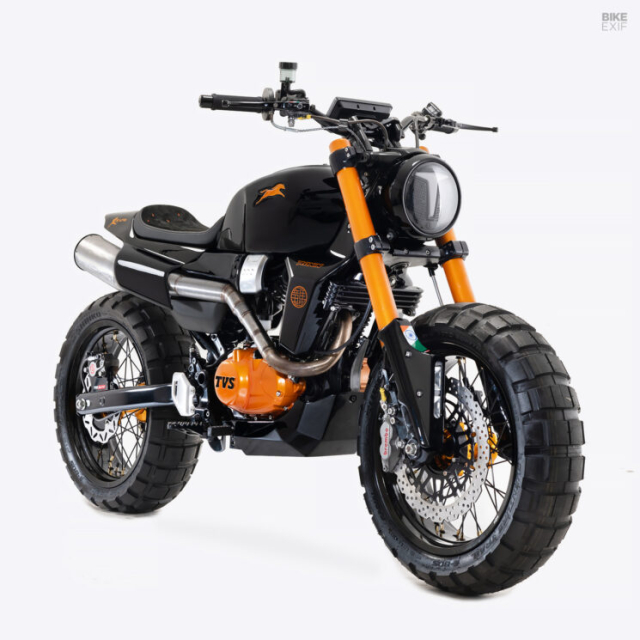 TVS RONIN do phong cach Scrambler sac net cua SMOKED GARAGE - 3