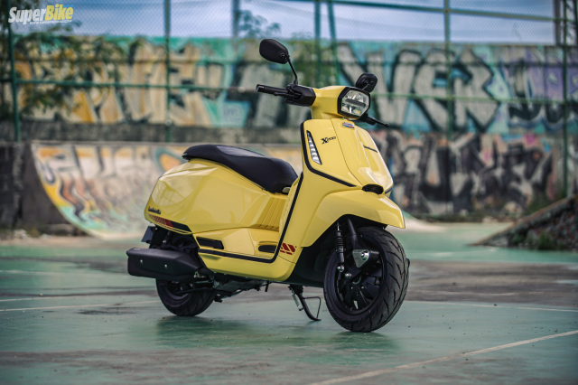 Lambretta X200 lam le gat gio Vespa Sprint bang dan chan xin hon toan dien - 3