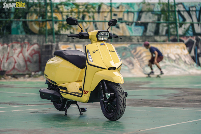 Lambretta X200 lam le gat gio Vespa Sprint bang dan chan xin hon toan dien - 48