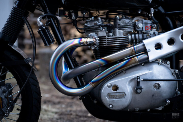 Một chiếc xe đua triumph t140 lấy cảm hứng từ tr6 của steve mcqueen