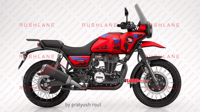 Honda CB350X lo dien hinh anh render canh tranh voi Royal Himalaya - 3