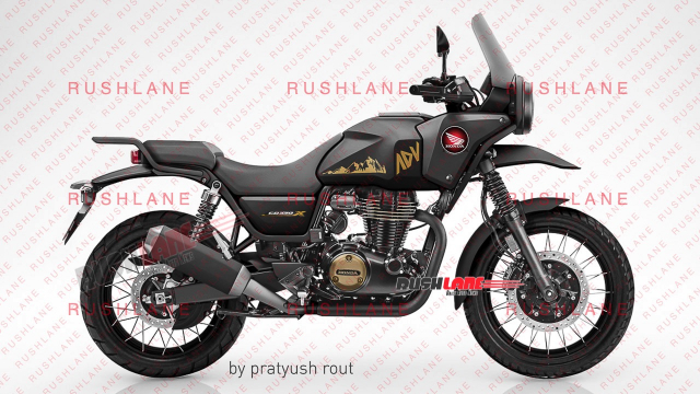 Honda CB350X lo dien hinh anh render canh tranh voi Royal Himalaya - 5