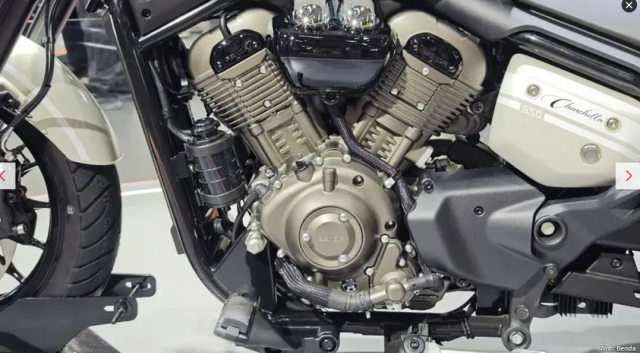 Benda Chinchilla 550 CVT mau Bobber Trung Quoc voi dong co V2 va so tu dong - 7