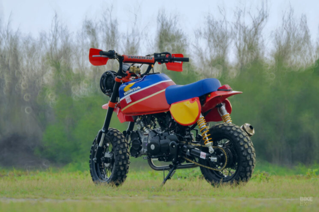 Honda Monkey do tao bao voi phong cach xe dua co dien lam toi xao xuyen - 5