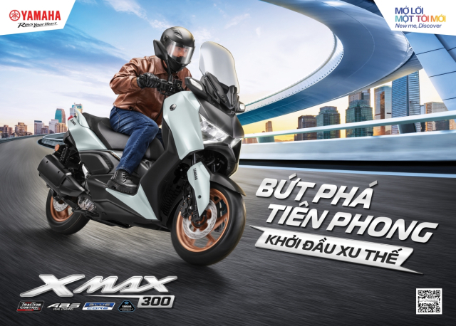 Yamaha XMAX 300 2025 ra mat o nuoc ta voi 5 mau moi gia ban chinh hang tu 140 trieu Dong