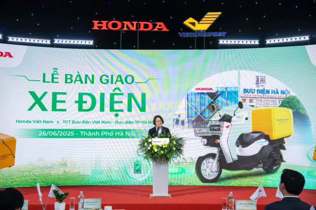 Honda Viet Nam va Buu dien Viet Nam day manh hop tac mo rong du an su dung xe dien giao hang - 3