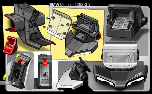 BMW Motorrad Vision CE trinh lang tuong lai xe tay ga dien hay chiec ken an toan giua pho thi - 9
