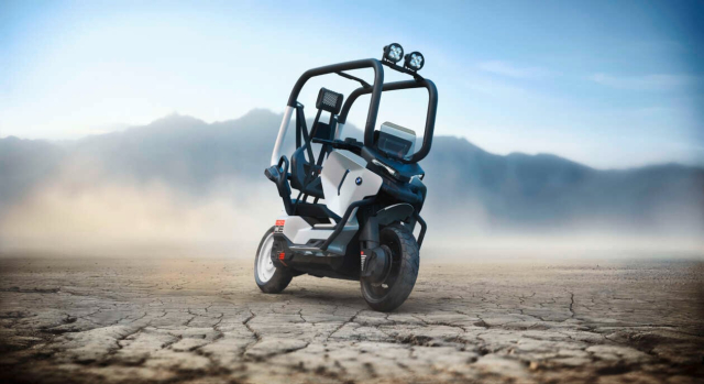 BMW Motorrad Vision CE trinh lang tuong lai xe tay ga dien hay chiec ken an toan giua pho thi - 18