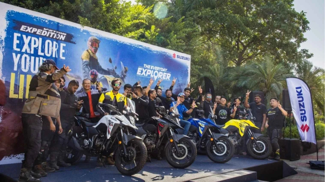 Ra mat Suzuki VStrom 250SX 2026 voi dien mao moi va co gia ban chi 50 trieu Dong