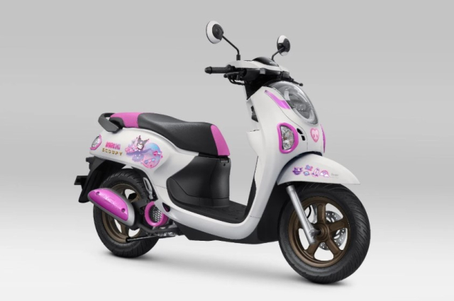 Honda Indo trinh lang Scoopy phien ban dac biet Kuromi voi phoi mau cuc ki de thuong - 3