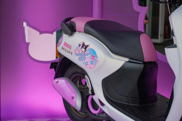 Honda Indo trinh lang Scoopy phien ban dac biet Kuromi voi phoi mau cuc ki de thuong - 6