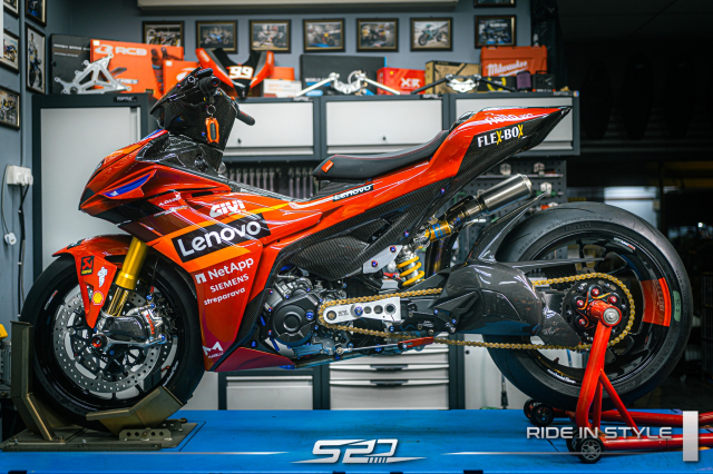 Choang ngop voi Yamaha Y16ZR do Phong cach Ducati Desmosedici Bagnaia Replica cua SPD Racing - 3