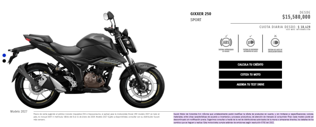 Mới bước qua năm 2026 - suzuki colombia đã ra mắt gixxer 250 2027 - 2