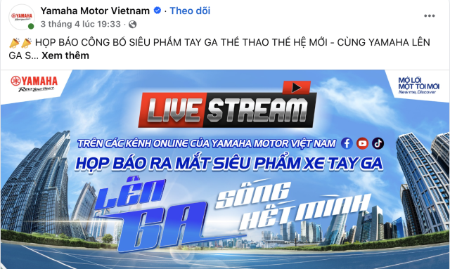 Tiec cho fan Exciter Yamaha Viet Nam se ra mat mau xe tay ga hybrid dau tien cho nam gioi vao 104 - 3